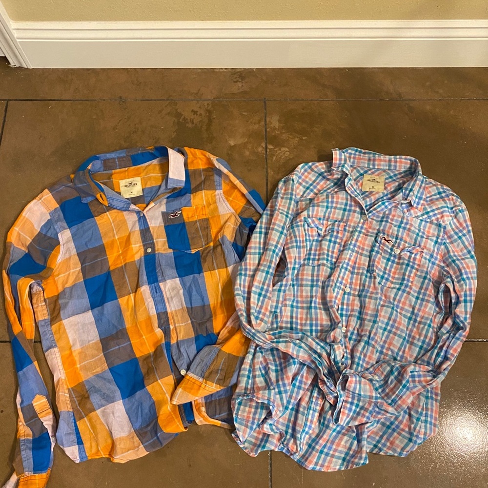 2 Hollister Flannels